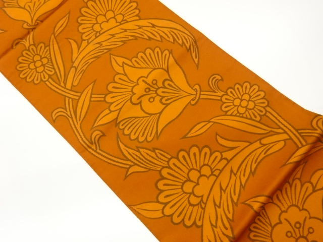 抽象花模様織出し袋帯